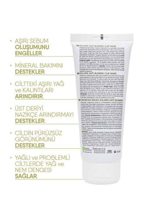 Solaris Yüz Temizleme Köpüğü Arındırıcı + Kil Maskesi - Görsel 4