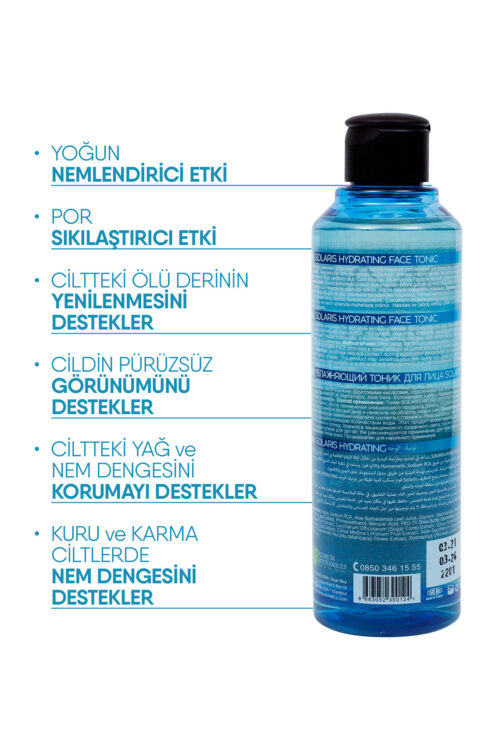 Solaris Yüz Temizleme Toniği Nemlendirici 200 ml - Görsel 4